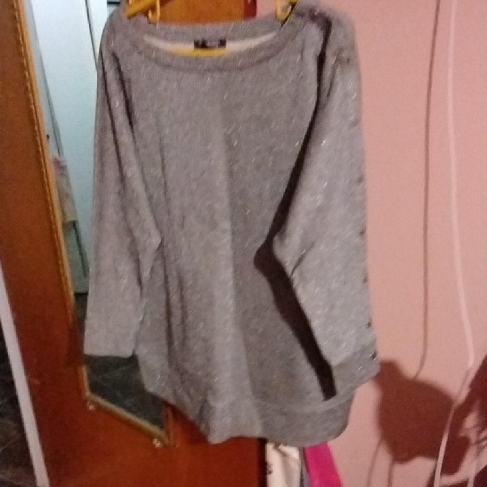 Roaman's Shimmering Gray Top